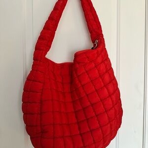 FP Movement by Free People Quilted Carryall Bag Chef’s Kiss Red